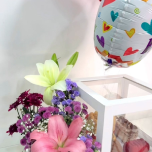 Floral Dessert Box with Balloons