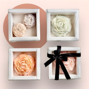 Miself Petal Perfection soy wax candle set with floral design – luxury gift for her